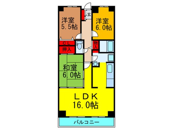 PHOENIX COURT交野Ⅰ北棟の物件間取画像